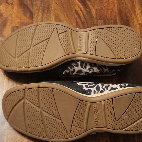 Sperry Top Siders Black & Leopard Print - Picture 2 of 4